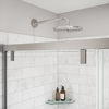 Uptown 56-59 x 76 in. 8 mm Sliding Shower Door for Alcove Installation with Clear glass in Chrome