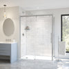 Uptown 56-59 x 76 in. 8 mm Sliding Shower Door for Alcove Installation with Clear glass in Chrome