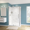 Uptown 45-47 x 76 in. 8 mm Pivot Shower Door for Alcove Installation with Clear glass in Chrome