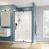 Uptown 45-47 x 76 in. 8 mm Pivot Shower Door for Alcove Installation with Clear glass in Chrome