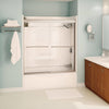 Aura 55-59 x 57 in. 6 mm Sliding Tub Door for Alcove Installation with Clear glass in Chrome
