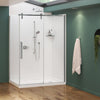 Nebula 56 ½-58 ½ x 78 ¾ in. 8mm Sliding Shower Door for Alcove Installation with Clear glass in Chrome