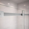 Duel 56-59 x 55 ½-59 in. 8 mm Bypass Tub Door for Alcove Installation with Clear glass in Chrome
