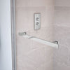 Duel 56-59 x 55 ½-59 in. 8 mm Bypass Tub Door for Alcove Installation with Clear glass in Chrome
