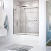 Duel 56-59 x 55 ½-59 in. 8 mm Bypass Tub Door for Alcove Installation with Clear glass in Chrome