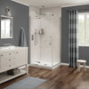 Link Rectangular 42 x 34 x 75 in. 8mm Pivot Shower Door for Corner Installation with Clear glass in Chrome