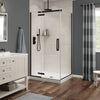 Link Rectangular 42 x 34 x 75 in. 8mm Pivot Shower Door for Corner Installation with Clear glass in Chrome