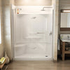 Reveal 71 56-59 x 71 ½ in. 8mm Pivot Shower Door for Alcove Installation with Clear glass in Chrome
