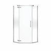 Link Curve Neo-angle 40 x 40 x 75 in. 8mm Pivot Shower Door for Corner Installation with Clear glass in Chrome