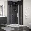 Link Curve Neo-angle 40 x 40 x 75 in. 8mm Pivot Shower Door for Corner Installation with Clear glass in Chrome