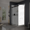 Duel and Inverto Return Panel for 36 in. Base with Clear glass in Chrome