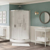 Radia Neo-round 32 x 32 x 71 ½ in. 6 mm Sliding Shower Door for Corner Installation with Clear glass in Chrome