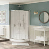 Radia Neo-round 32 x 32 x 71 ½ in. 6 mm Sliding Shower Door for Corner Installation with Clear glass in Chrome