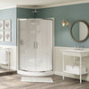 Radia Neo-round 32 x 32 x 71 ½ in. 6 mm Sliding Shower Door for Corner Installation with Clear glass in Chrome