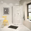 Radia Neo-round 32 x 32 x 71 ½ in. 6 mm Sliding Shower Door for Corner Installation with Clear glass in Chrome