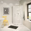 Radia Neo-round 32 x 32 x 71 ½ in. 6 mm Sliding Shower Door for Corner Installation with Clear glass in Chrome