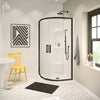 Radia Neo-round 32 x 32 x 71 ½ in. 6 mm Sliding Shower Door for Corner Installation with Clear glass in Chrome