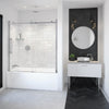 Vela 56 ½-59 x 59 in. 8 mm Sliding Tub Door for Alcove Installation with Clear glass in Chrome
