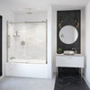Vela 56 ½-59 x 59 in. 8 mm Sliding Tub Door for Alcove Installation with Clear glass in Chrome