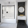 Vela 56 ½-59 x 59 in. 8 mm Sliding Tub Door for Alcove Installation with Clear glass in Chrome