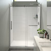 Halo Pro 56 ½-59 x 78 ¾ in. 8 mm Sliding Shower Door with Towel Bar for Alcove Installation with Clear glass in Chrome