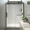 Halo Pro 56 ½-59 x 78 ¾ in. 8 mm Sliding Shower Door with Towel Bar for Alcove Installation with Clear glass in Chrome