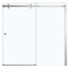 Luminescence 56 ½-59 x 55 ½-57 ½ in. 6 mm Sliding Tub Door for Alcove Installation with Clear glass in Brushed Nickel