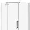Davana Rectangular 42 x 34 x 75 in. 8mm Pivot Shower Door for Corner Installation with Clear glass in Chrome