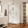 Davana Rectangular 42 x 34 x 75 in. 8mm Pivot Shower Door for Corner Installation with Clear glass in Chrome