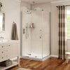 Davana Rectangular 42 x 34 x 75 in. 8mm Pivot Shower Door for Corner Installation with Clear glass in Chrome