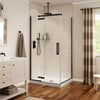 Davana Rectangular 42 x 34 x 75 in. 8mm Pivot Shower Door for Corner Installation with Clear glass in Chrome