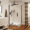 Davana Rectangular 42 x 34 x 75 in. 8mm Pivot Shower Door for Corner Installation with Clear glass in Chrome