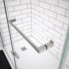 Reveal Sleek 71 32 1/2-35 1/2 x 71 1/2 in. 8mm Pivot Shower Door for Alcove Installation with Clear glass in Chrome