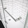 Reveal Sleek 71 41 1/2-44 1/2 x 71 1/2 in. 8mm Pivot Shower Door for Alcove Installation with Clear glass in Chrome