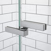Reveal Sleek 71 41 1/2-44 1/2 x 71 1/2 in. 8mm Pivot Shower Door for Alcove Installation with Clear glass in Chrome