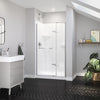 Reveal Sleek 71 41 1/2-44 1/2 x 71 1/2 in. 8mm Pivot Shower Door for Alcove Installation with Clear glass in Chrome