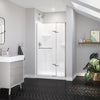 Reveal Sleek 71 41 1/2-44 1/2 x 71 1/2 in. 8mm Pivot Shower Door for Alcove Installation with Clear glass in Chrome