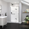 Reveal Sleek 71 41 1/2-44 1/2 x 71 1/2 in. 8mm Pivot Shower Door for Alcove Installation with Clear glass in Chrome