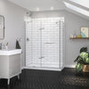 Reveal Sleek 71 56-59 x 71 1/2 in. 8mm Pivot Shower Door for Alcove Installation with Clear glass in Chrome