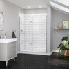 Reveal Sleek 71 56-59 x 71 1/2 in. 8mm Pivot Shower Door for Alcove Installation with Clear glass in Chrome