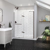 Reveal Sleek 71 56-59 x 71 1/2 in. 8mm Pivot Shower Door for Alcove Installation with Clear glass in Chrome