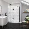 Reveal Sleek 71 56-59 x 71 1/2 in. 8mm Pivot Shower Door for Alcove Installation with Clear glass in Chrome