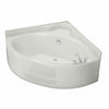 VO5050 5 FT AcrylX Corner Center Drain Bathtub in White