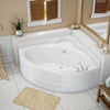 VO5050 5 FT AcrylX Corner Center Drain Bathtub in White