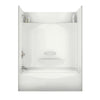 KDTS 3060 AFR AcrylX Alcove Left-Hand Drain Four-Piece Tub Shower in White