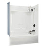 KDTS 3260 AcrylX Alcove Left-Hand Drain Four-Piece Tub Shower in White