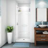 KDS 3232 AFR AcrylX Alcove Center Drain Four-Piece Shower in White