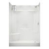 KDS 3060 AcrylX Alcove Center Drain Four-Piece Shower in White