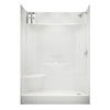 KDS 3460 AFR AcrylX Alcove Center Drain Four-Piece Shower in White