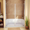 KDS 3460 AFR AcrylX Alcove Center Drain Four-Piece Shower in White